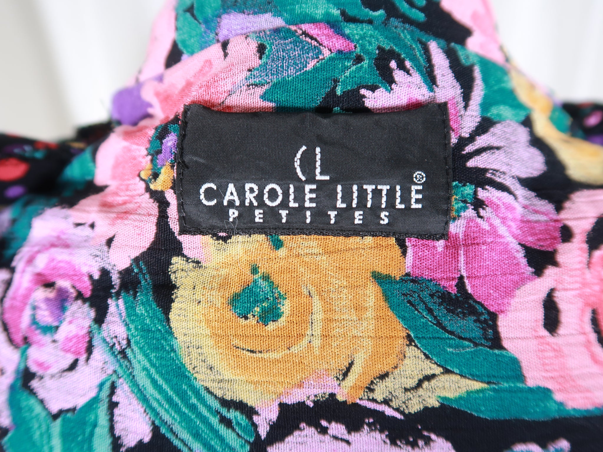 Carole Little Petites Floral Relaxed Fit Blazer L