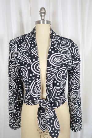 Parallel Vintage Mud-cloth Blazer Jacket- Medium
