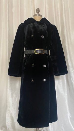 Aristocrat Vintage Faux Fur Coat - S/M