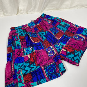 IVY Vintage HighWaist Silk Shorts - Medium