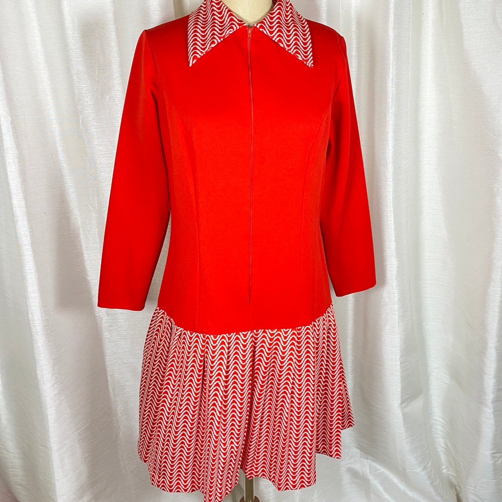 Vintage zip front dress - Medium