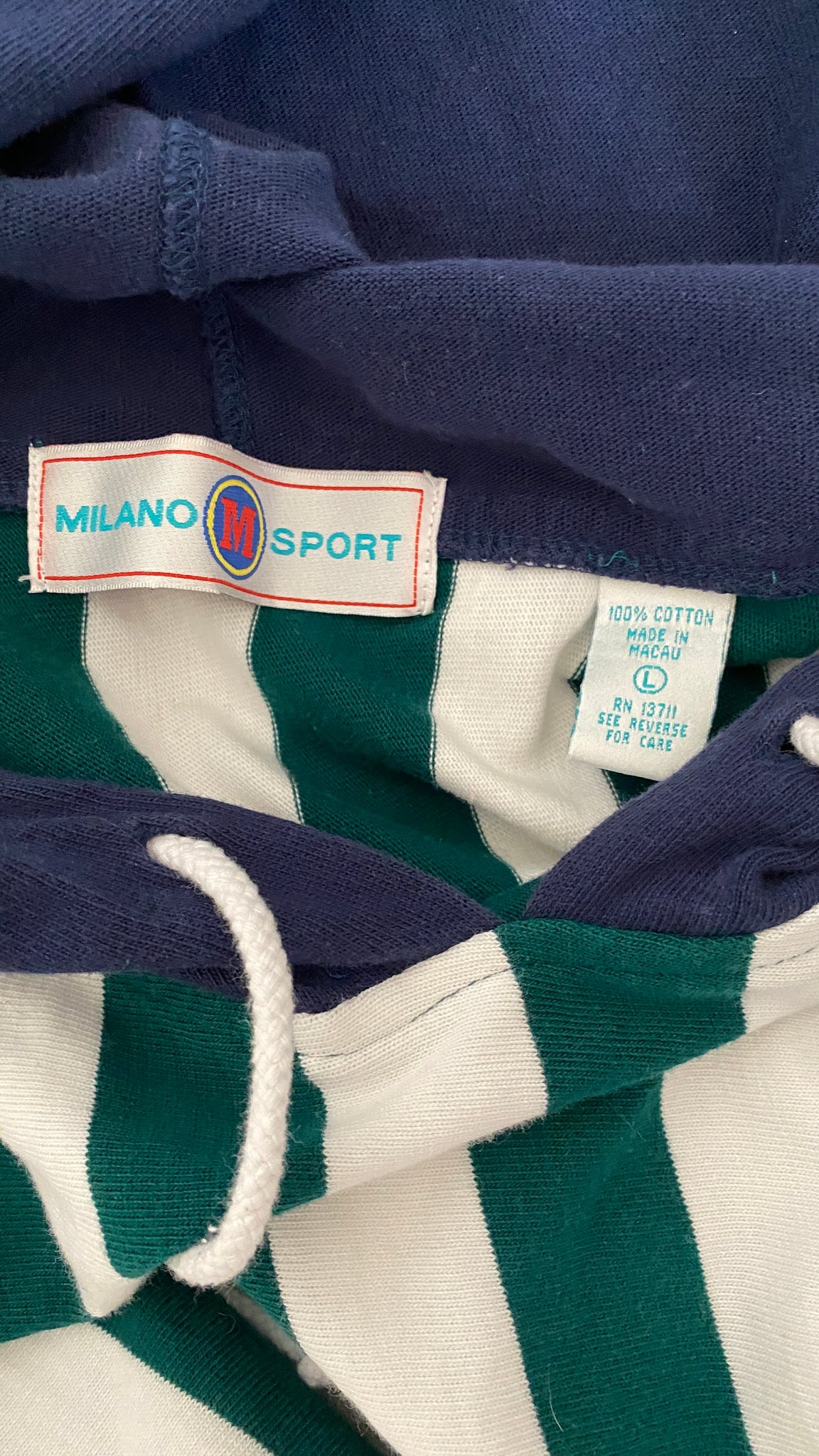 Milano Sport 90's Striped Shirt - L